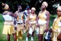 Quelques danseuses du groupe Mouyanga lors de la grande messe culturelle Nzébi. © D.R.