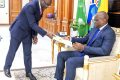 Anatole Collinet Makosso, Premier ministre du Congo et émissaire du président Denis Sassou Nguesso, transmettant le message de son patron à Oligui Nguema, le 28 juillet 2025, à Libreville. © Com. présidentielle