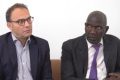 Des représentants d’Inexto, dont le consultant Christophe Guyant (à gauche), le 18 juillet 2025 à Libreville. © D.R.