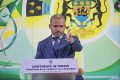 Théophane Junior Nzame-Nze Biyoghe s’exprimant ce vendredi 4 juillet 2025. © D.R.