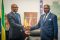 Le ministre Edgard Moukoumbi et son hôte le vice-président de la BDEAC, Jean Paterne Megne Ekoga. © D.R.