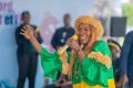 L’artiste en pleine prestation au concours musical de Gabon Télévision. © D.R.