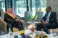 Ibrahim Guy Membourou reçu par le Vice-ministre saoudien des Affaires Minières pour discuter du renforcement des relations bilatérales dans le secteur minier. © D.R.