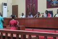 L'accusé Parfait Kombila Moussavou et sa victime Georgia Moussavou Nzamba lors du procès, le 7 août 2025. © GabonReview