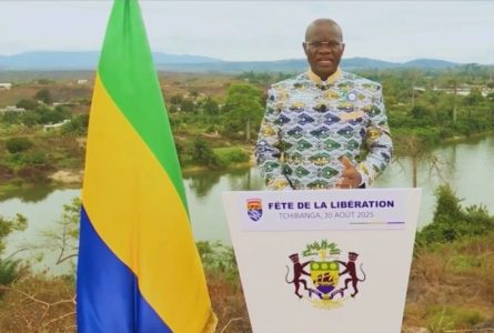 Brice Clotaire Oligui Nguema, le 29 août 2025, à Tchibanga. © D.R.