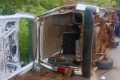 Une vue du bus après l’accident. © L'union