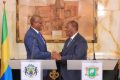 Les présidents gabonais, Brice Clotaire Oligui Nguema et ivoirien, Alassane Dramane Ouattara lors d’une rencontre. © D.R.