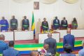 Une vue des membres du bureau du CESE, lors de l'ouverture de la 2e session ordinaire en présence du vice-président du gouvernement, le 2 septembre 2025. © Com. CESE