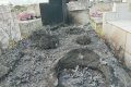 Vu de l’ampleur du drame après le passage des flammes au cimetière. © GabonReview