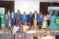 Le président d’EPG, Alain-Claude Bilie-By-Nze, et les candidats en lice pour les législatives et les locales 2025. © GabonReview