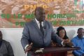 Le président du PNTP, Jean Rémy Yama, face à la presse, le 5 septembre 2025, à Libreville. © GabonReview