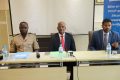 Les officiels, dont le ministre des Eaux et Forêts (au milieu), lors de l'ouverture de la formation, le 15 septembre 2025, à Libreville. © D.R.