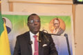 Ali Akbar Onanga Y’Obegue s’exprimant le 3 octobre. © D.R.