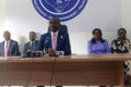 Le Secrétaire général de l’UDB face à la presse ce jeudi 2 octobre 2025 à Okala. © GabonReview