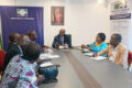 Un moment de la rencontre entre le Médiateur de la République, Alexis Boutamba Mbina, et les membres de la coordination des Organisations internationales de la société civile africaine. © Gabonreview
