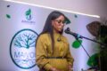 L’administrateur directeur général de l’Agadev, Scyrielle P. Sende Etali, le 13 octobre 2025, lors du lancement du comptoir national, baptisé Maivou. © GabonReview