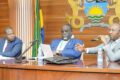 Des membres de la CNOCER, lors de la formation à l'Hôtel de Ville de Libreville. © Com. gouvernementale