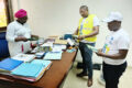 Les agents du SOD lors de la sensibilisation au ministère de l’Habitat, le 14 novembre 2025. © GabonReview