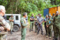 Moment de formation en «police judiciaire environnementale» dans le Centre d’entraînement et de combat en forêt gabonaise à l’arborétum Raponda Walker. © D.R.