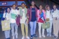 Une partie des 9 jeunes Gabonais avant leur départ pour Bélem. © Unicef Gabon