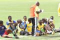 De jeunes talents gabonais lors de la phase de détection. © Fegafoot