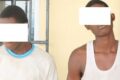Quelques-uns des jeunes cambrioleurs présumés au commissariat de Belle-Vue 2. © GabonReview/Capture d’écran