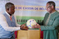 Makokou, 13 décembre 2025 : Assemblée générale constutive d'AC Bélinga, le président fondateur, Pr Flavien Enongoué, et le président du Comité directeur, Paulin Métandou. © D.R.