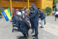 Les cinq nouveaux commandants de la Police nationale gabonaise près le Commissariat de Port-Gentil. © GabonReview