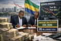 Alors que la dette publique gabonaise frôle les 8 560 milliards de FCFA et qu'une mission du FMI scrute en ce moment même les finances de l'État, le régime de Libreville a lancé un nouvel emprunt obligataire sur le marché de la CEMAC. © GabonReview / Dall-E (Intelligence artificielle)