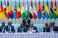 Le président Oligui Nguema (à gauche) et ses pairs lors du sommet Afrique-Italie, le 13 février 2026, à Addis-Abeba. © Communication présidentielle