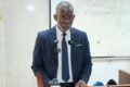 Le président du Bloc démocratique populaire (BDP), Paskhal Nkoulou, le 20 février 2026, à Libreville. © Gabonreview