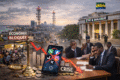 Quand les écrans s’éteignent, ce sont des revenus, des voix et des équilibres qui vacillent. © GabonReview : Dall-E (I.A.)