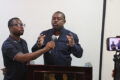 Le président du Front patriotique gabonais (FPG), Gérard Ella Nguema, le 20 mars 2025, à Libreville. © GabonReview