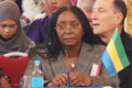 La ministre des Affaires étrangères, Marie-Edith Tassyla-Ye-Doumbeneny, au Parlement britannique, le 6 mars 2026. © D.R.