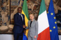 Le président gabonais, Brice Clotaire Oligui Nguema, rencontrant la Première ministre italienne, Giorgia Meloni, à Rome, le 3 novembre 2025. © D.R.
