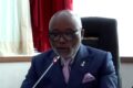 Le secrétaire général de la Cobac, Marcel Ondélé, prononçant son discours lors de la cérémonie. © Capture d'écran/Gabon 1ère