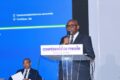 Charles Edgar Mombo, ministre de l’Enseignement Supérieur et Porte-parole du Gouvernement face à la presse, le 1er avril 2026. © GabonReview