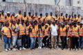 Les 52 jeunes du Centre de compétences Zita Oligui Nguema. © D.R.