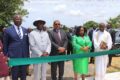 Un moment de l’inauguration officielle du siège de l’association avec, entre autres, l’ADG d’Eramet Comilog et le PCA d’Agropag. © D.R.