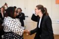 La ministre d’État Camélia Ntoutoume-Leclercq, ambassadrice JFD, a participé à la rencontre organisée par JFD, en présence de la ministre française déléguée chargée de l’Égalité entre les femmes et les hommes, Aurore Bergé. © JFD