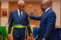 Adrien Nguema Mba installant Eugène Mba, le 24 avril 2026. © D.R.