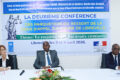 Le ministre Augustin Emane (au centre) lors de l’ouverture de la 2e conférence des parquetiers, le 3 avril 2026 à Libreville. © GabonReview