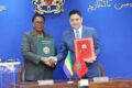 La ministre Marie-Edith Tassyla -Ye- Doumbeneny et son homologue Nasser Bourita scellant leur partenariat, le 14 avril 2026 à Rabat. © D.R.