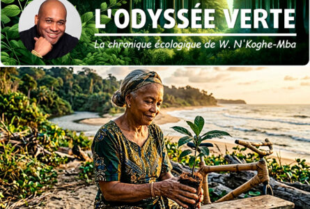 Ma grand-mère m’avait élevé dans un écrin de verdure au Cap Santa Clara au nord de Libreville […] Elle ne m'enseignait pas la botanique. Elle m'enseignait l'appartenance. Elle me disait, sans jamais utiliser ce mot, que nous ne possédons pas la nature - c'est elle qui nous possède, nous façonne, nous définit. © Illustration IA / GabonReview