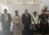 Les officiels, dont la ministre des Affaires socialeset le DG de la CNSS (2e et 3e en partant de la gauche). © Facebook/Ginews Express