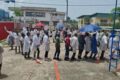 Des agents de la DGEL au piquet de grève. © Gabonactu.com