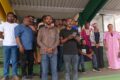 Les jeunes grévistes de la faim à la tribune officielle de Libreville. © D.R.