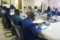Les administrateurs, autour du président du Conseil, le professeur Guy Martial Nkiet, le 29 mai 2026, à Libreville. © D.R.