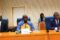 Geoffroy Foumboula Libeka Makosso, le Pr Jérôme Kwenzi Mikala et le président de la Commission, Brice Constant Paillat, face aux députés de la Commission des Lois. © Sylvain Maganga Mounguengui