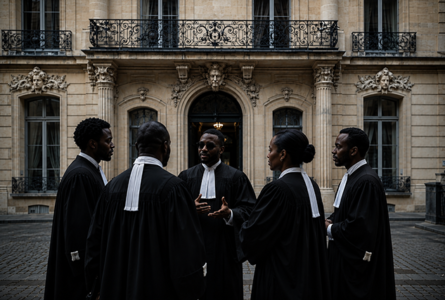 À Paris, les conseils du Gabon montent au front : Libreville cherche à faire annuler les protocoles signés avec Santullo et Webcor, avant une audience décisive le 7 septembre. © GabonReview / Illustration IA
